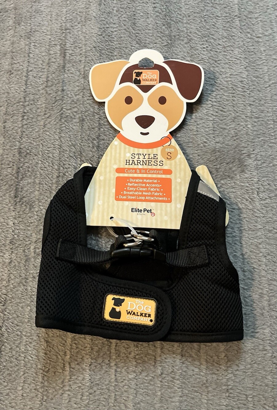 The Dog Walker Co., Black Puppy/Dog Harness, Small